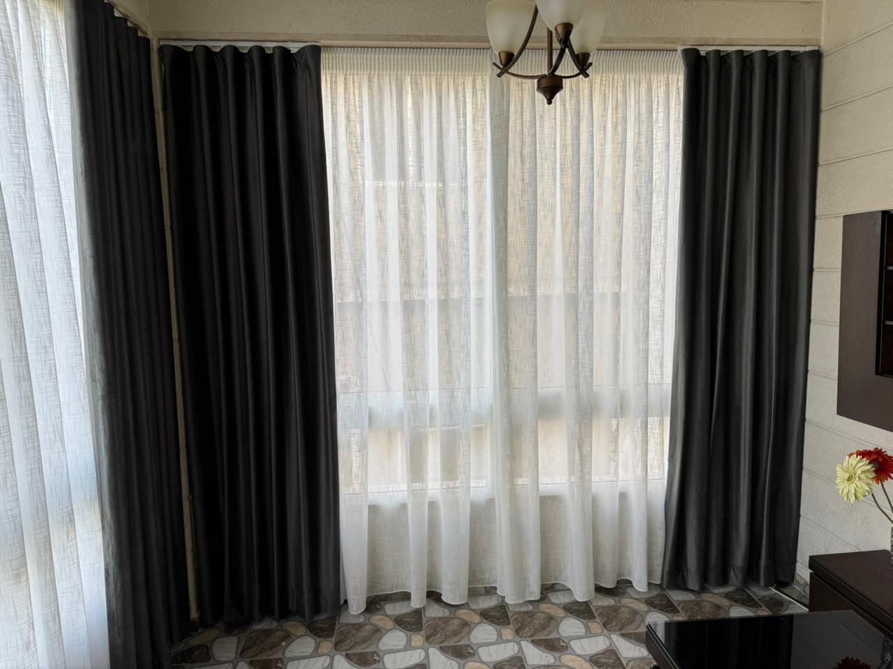 inside curtains